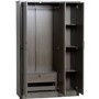 ONLY OPENED - Seconique Lisbon 3 Door Wardrobe in Black Wood Grain