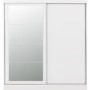 Nevada White Gloss 2 Door Sliding Wardrobe-Seconique