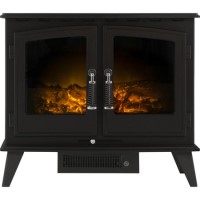 Adam Woodhouse Black LED Double Door Electric Stove 1.8kW