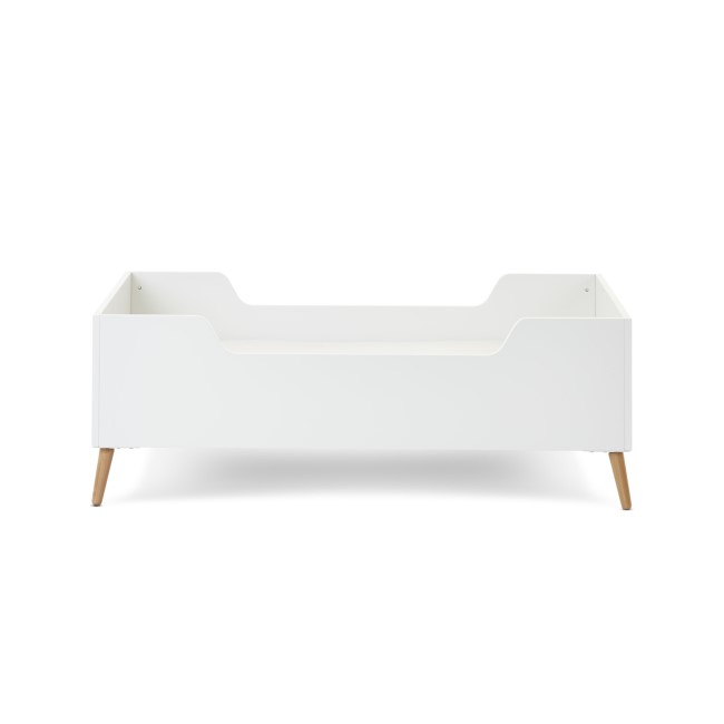 Maya Toddler Bed in White and Natural - Obaby