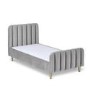 Toddler Bed Frame in Grey Velvet - Gatsby - Obaby 