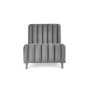 Toddler Bed Frame in Grey Velvet - Gatsby - Obaby 