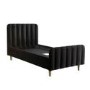 Toddler Bed Frame in Black Velvet - Gatsby - Obaby