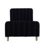 Toddler Bed Frame in Black Velvet - Gatsby - Obaby