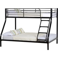 Black Metal Triple Sleeper Bunk Bed - Tandi - Seconique