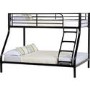 Black Metal Triple Sleeper Bunk Bed - Tandi - Seconique