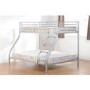 Silver Metal Triple Sleeper Bunk Bed - Tandi - Seconique