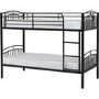 Black Metal Bunk Bed - Ventura - Seconique