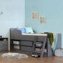 Grey Low Sleeper Cabin Bed with Storage - Felix - Seconique