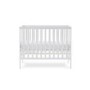 Bantam White Space Saver Cot with Teething Rail - Obaby