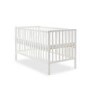 Bantam White Wooden Cot with Teething Rail - Obaby