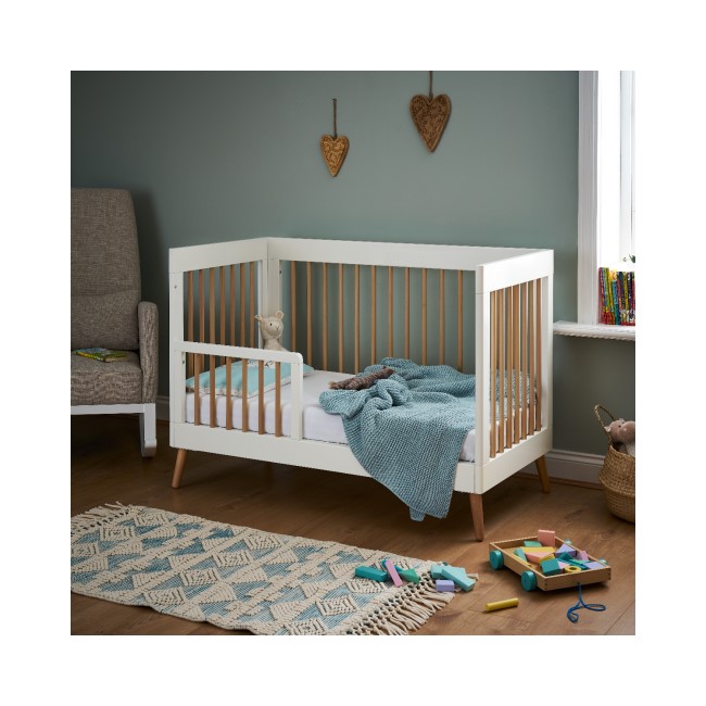 White Two Tone Mini Cot Bed - Maya - Obaby