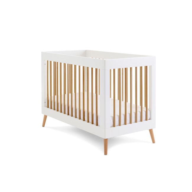 White Two Tone Mini Cot Bed - Maya - Obaby