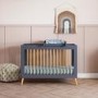 Maya Mini Cot Bed in Slate with Natural - Obaby