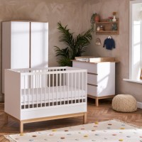 White Mini 3 Piece Nursery Furniture Set - Astrid - Obaby