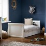 Stamford White Sleigh Cot Bed with Drawer - Obaby