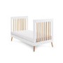 White 2 Piece Nursery Furniture Set - Cot Bed and Changing Table - Maya - Obaby