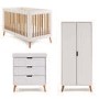 White 3 Piece Nursery Furniture Set - Maya - Obaby