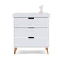 White 3 Piece Nursery Furniture Set - Maya - Obaby