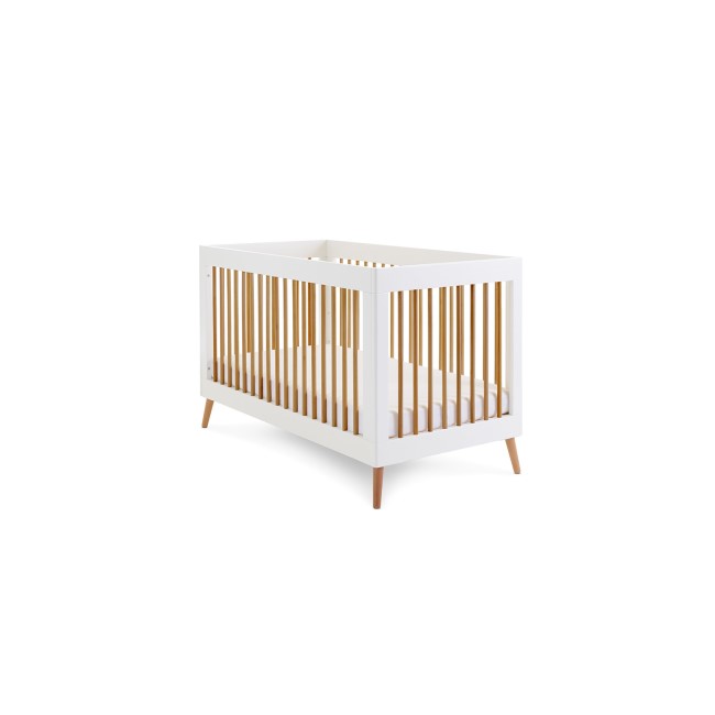 White Two Tone Cot Bed - Maya - Obaby