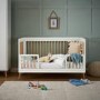 White Two Tone Cot Bed - Maya - Obaby