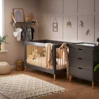 Maya Grey and Wood 2 Piece Room Set - Obaby