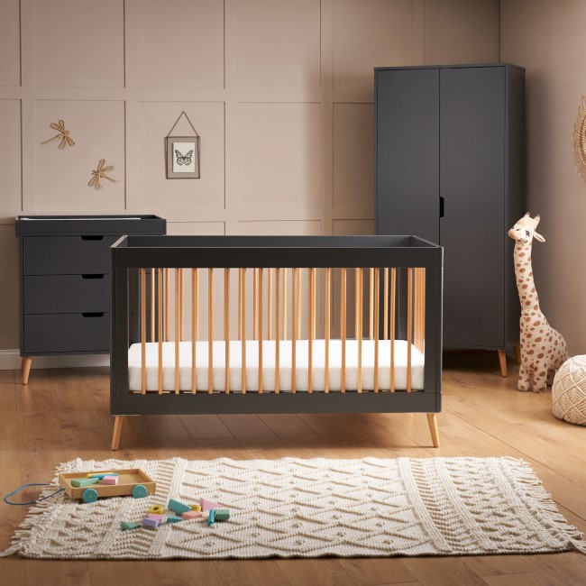 Maya Grey and Wood 3 Piece Room Set - Obaby