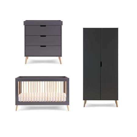 Maya Grey and Wood 3 Piece Room Set - Obaby