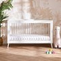 Maya Cot Bed in White with Acrylic - Obaby