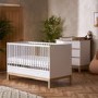 White 2 Piece Nursery Furniture Set - Cot Bed and Changing Table - Astrid - Obaby