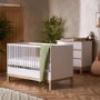 White 2 Piece Nursery Furniture Set - Cot Bed and Changing Table - Astrid - Obaby