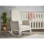 Beige Fabric High Back Rocking Chair - Obaby