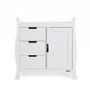 Stamford White Sleigh Changing Unit with Storage - Obaby