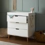 White Two Tone Changing Table with Drawers - Maya - Obaby