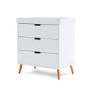 White Two Tone Changing Table with Drawers - Maya - Obaby