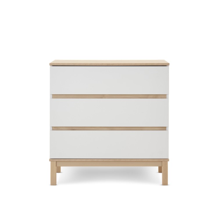 White Two Tone Changing Table with Drawers - Astrid - Obaby