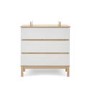 White Two Tone Changing Table with Drawers - Astrid - Obaby