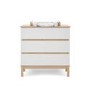 White Two Tone Changing Table with Drawers - Astrid - Obaby