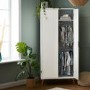 Nursery Wardrobe with Shelf in White - Maya - Obaby