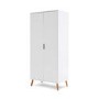 Nursery Wardrobe with Shelf in White - Maya - Obaby