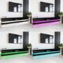 Large Black Gloss TV Stand with Storage & LED Lights - TV's up to 70" - Evoque