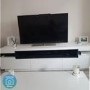 Wide White Gloss TV Stand with Storage - TV's up to 85" - Harlow