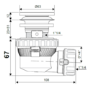 Wirquin Nano Standard 6.7 Basin Waste and Trap 