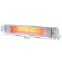 Qlima Wall Mounted Electric Patio Heater - 2kW in Silver