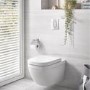 Wall Hung Rimless Toilet with Soft Close Seat Frame and Cistern - Grohe Solido Euro