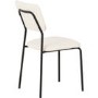 Set of 4 Ivory Boucle Fabric Dining Chairs Sheldon- Seconique 