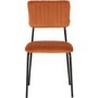 Set of 4 Burnt Orange Velvet Dining Chairs Sheldon- Seconique 