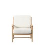 Cream Rattan Chair with Cushions and Light Wood Frame - Caspian House