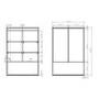 HIB Verve 60 - Double Door Mirrored Bathroom Cabinet with lights 600 x 900mm