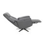 Dark Grey Leather Swivel Recliner Armchair - Houston